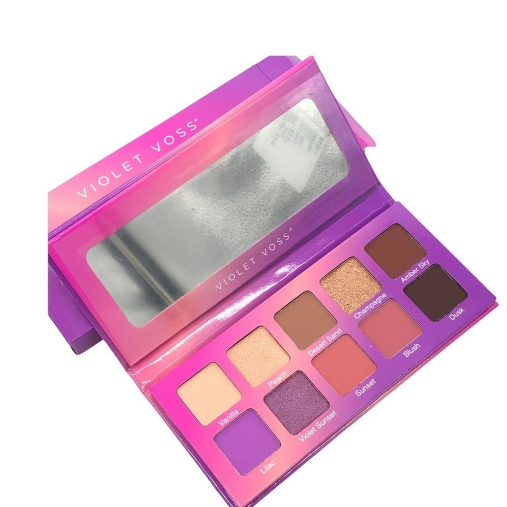 Violet Voss VIOLET SUNSET 10 Eyeshadow Pressed Pigment Palette Purple Pink BNIB